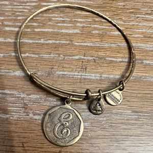 “E” initial Alex and ani bracelet